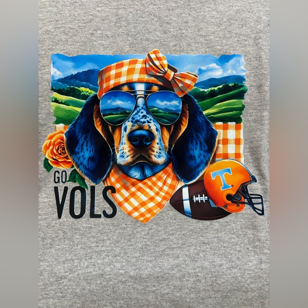 SPECIAL NEW Medium T-shirt with Stylish Dog Bandana w/ Orange Checkered Pattern